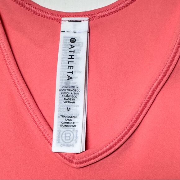 Athleta Pink Fitted Athletic Sporty Workout Tank Top Sz M NWT - Picture 8 of 9